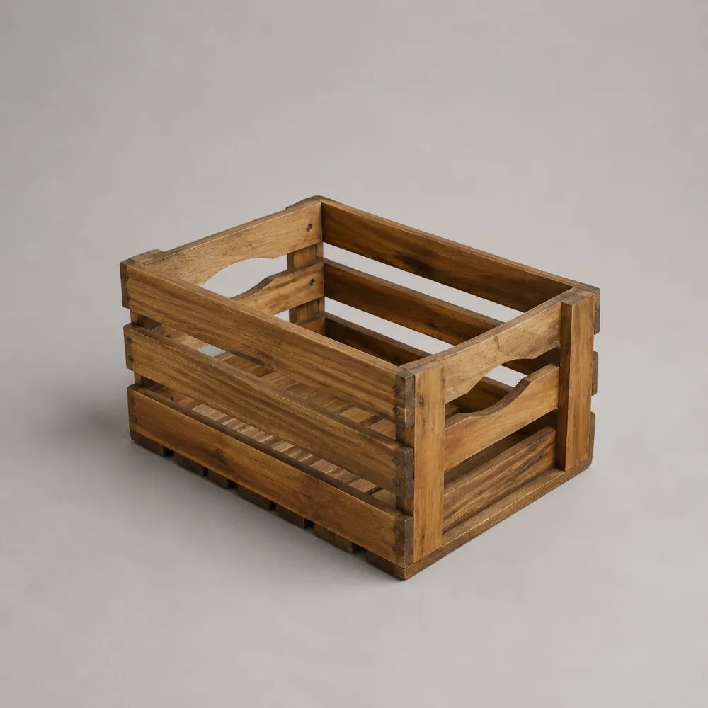 Fioriera rettangolare da esterno in legno massello di pino marrone, 60 x 40 x 35 cm