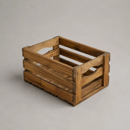 Fioriera rettangolare da esterno in legno massello di pino marrone, 60 x 40 x 35 cm