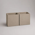 Set di 2 fioriere quadrate beige in cemento rinforzato con fibra di vetro, 40 × 40 × 40 cm