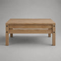 Poggiapiedi rettangolare in rovere massello naturale, 60 × 40 × 45 cm