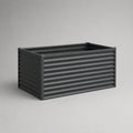 Fioriera rialzata rettangolare da orto in acciaio zincato antracite 120 x 80 x 60 cm